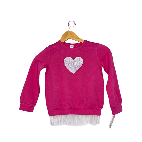 Harper Canyon Sweatshirt Girls Size 3 Tunic Heart Pink NWT * - Picture 1 of 2